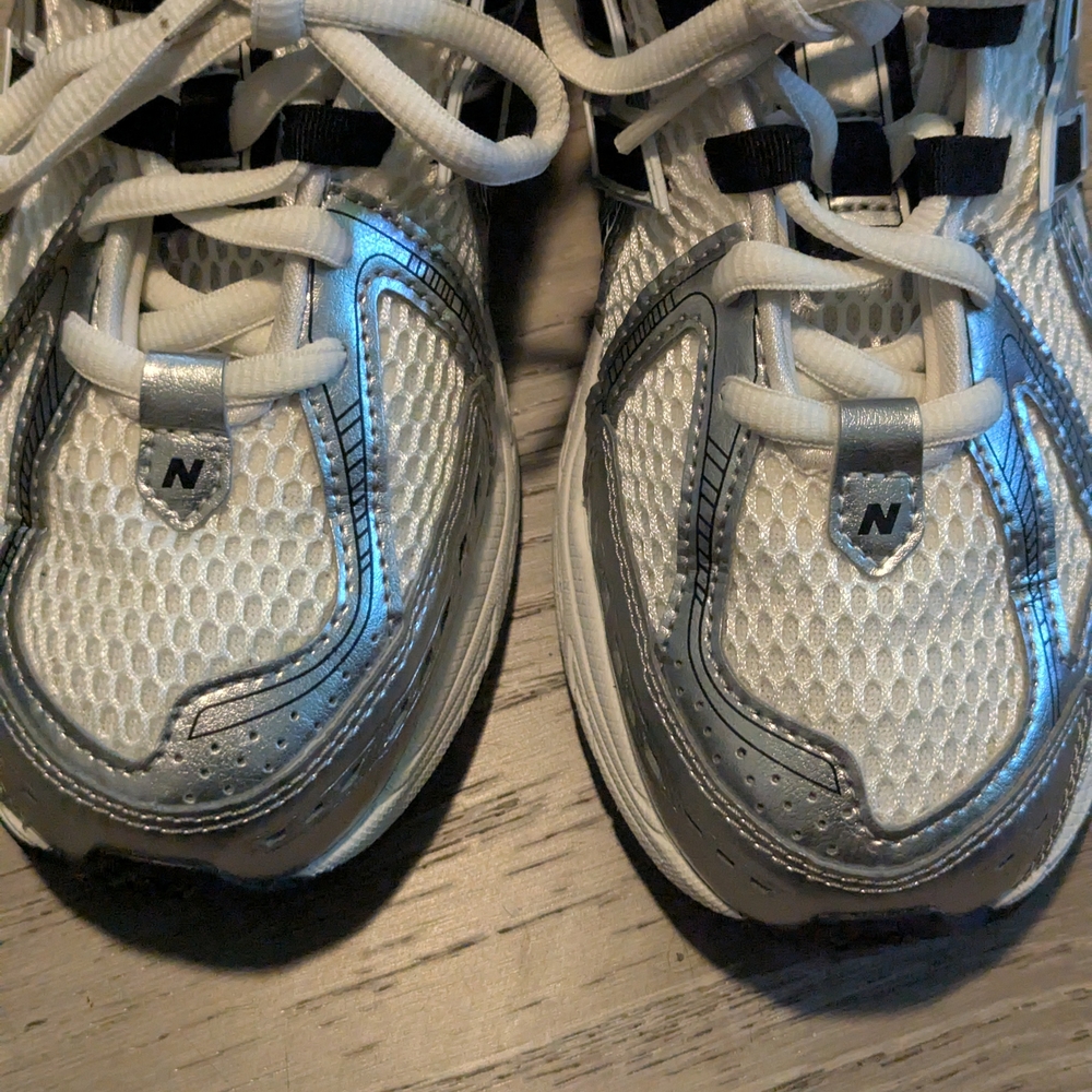 Kids White and Silver Athletic Sneakers - New Balance 1906 - Picture 4 of 11